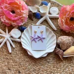 Starfish Earrings - Purple